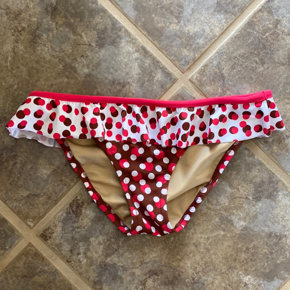 Venus polka dot ruffle bikini bottom - sz 2